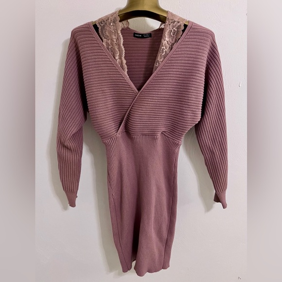 SHEIN Dresses & Skirts - Elegant Ribbed Knit Sweater Dress